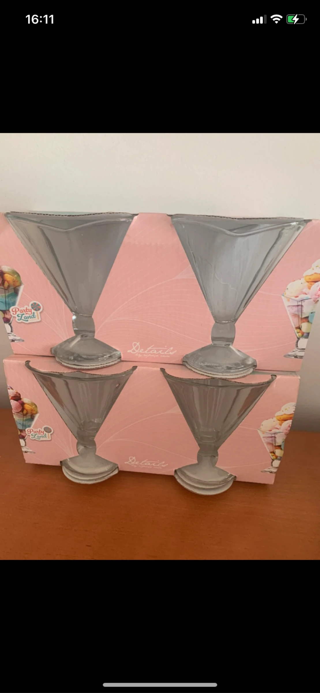 Conjunto de 4 taças sobremesa 